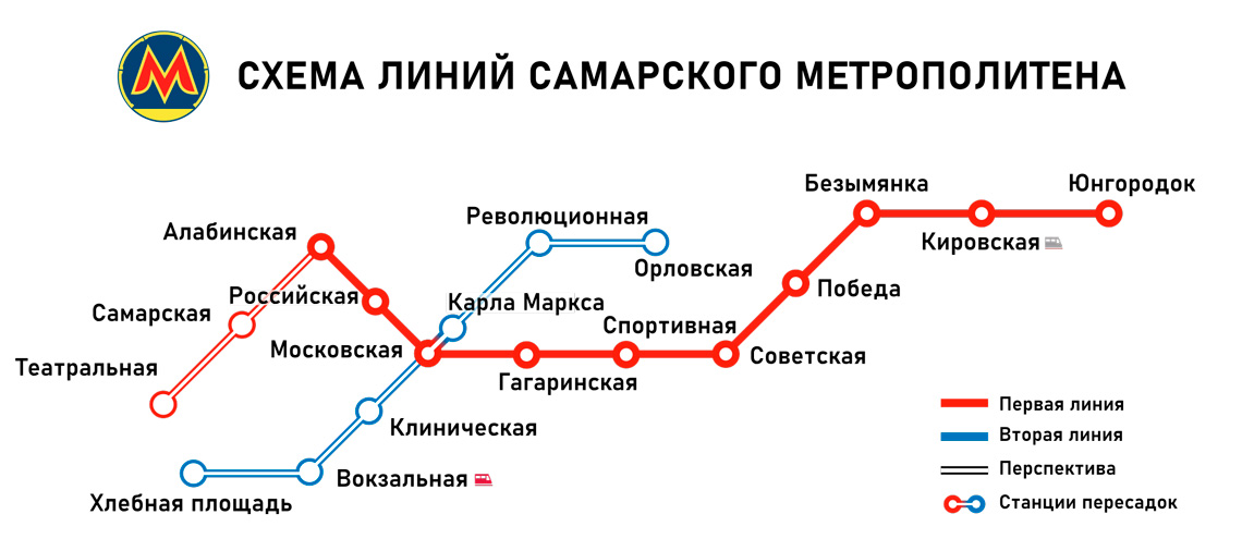 Схема метрополитена Самары